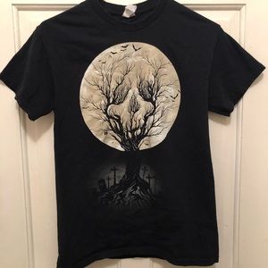 Glow in the Dark Halloween Tree & Moon Shirt